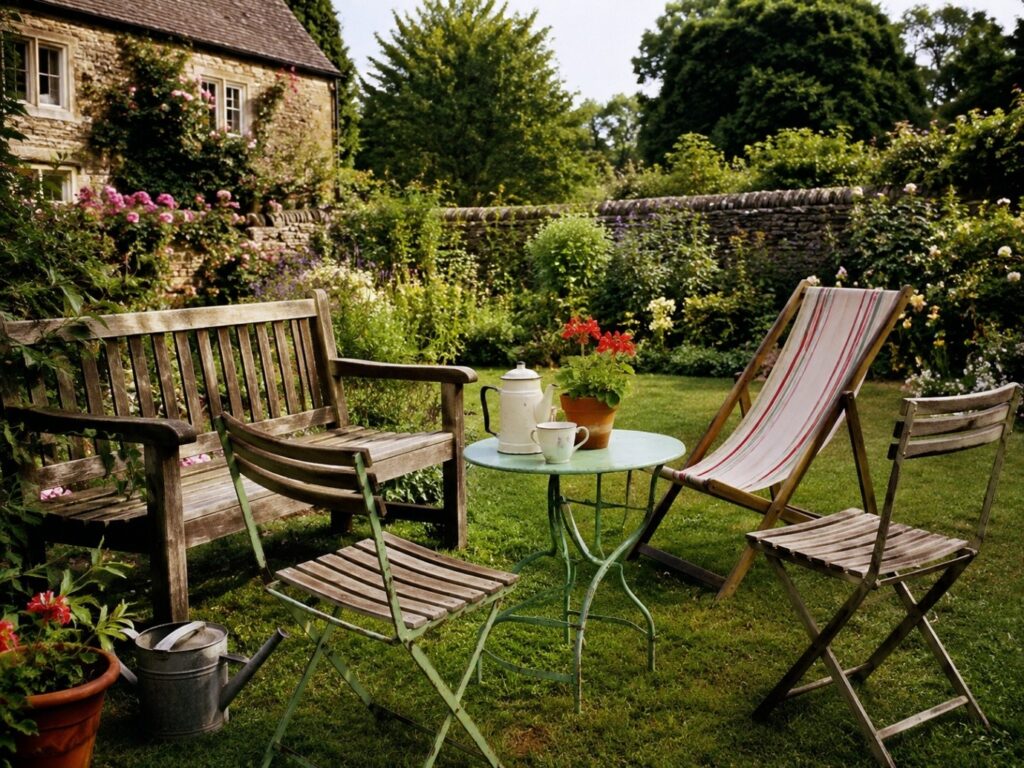 Post 1900s garden furniture was functional rather than stylish