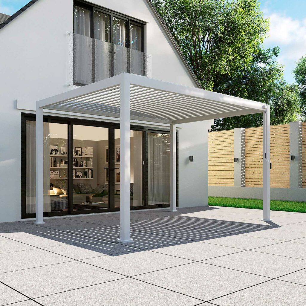 Nova Titan 4m x 3m Rectangular Aluminium Pergola in White