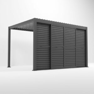 Titan Sliding Louvred Doors for Titan 3.6m Aluminium Pergola