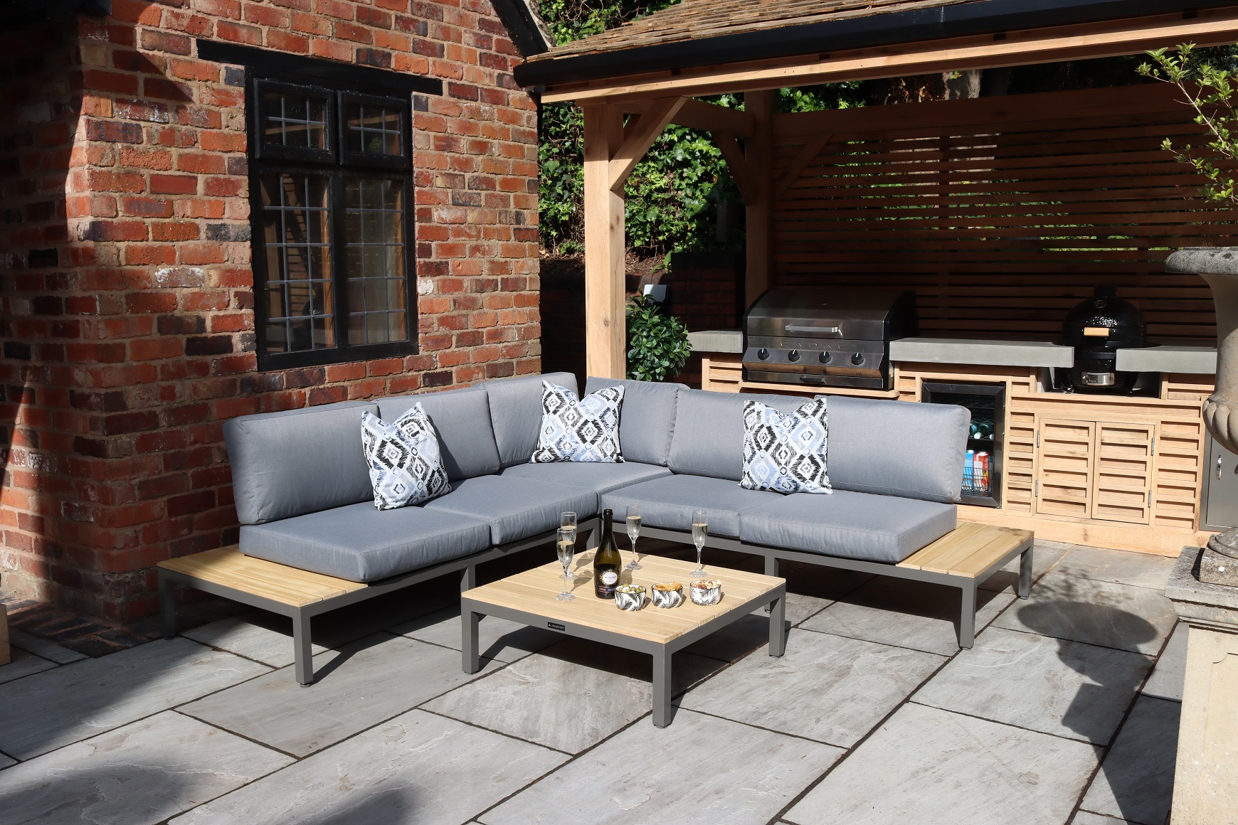 Aluminium and Teak Garden Furniture