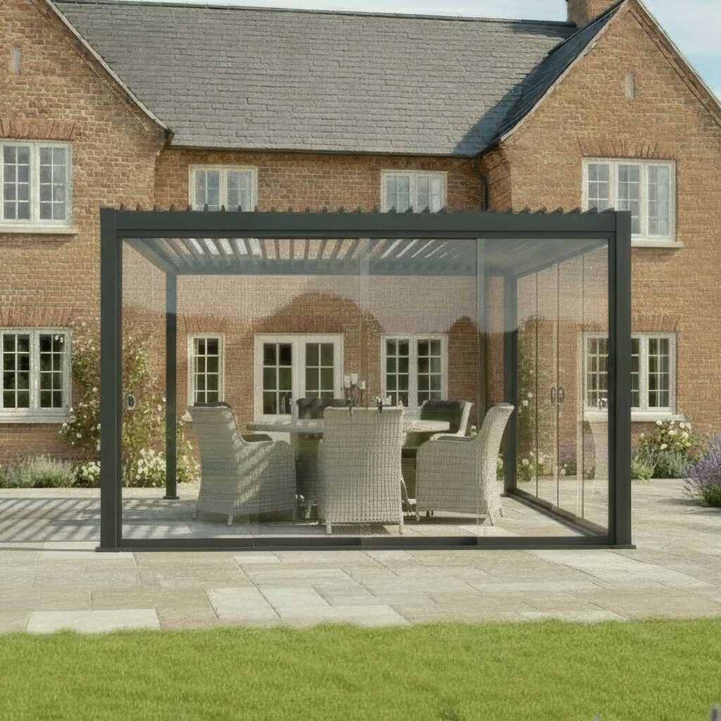Glass Doors for Aluminium Pergola